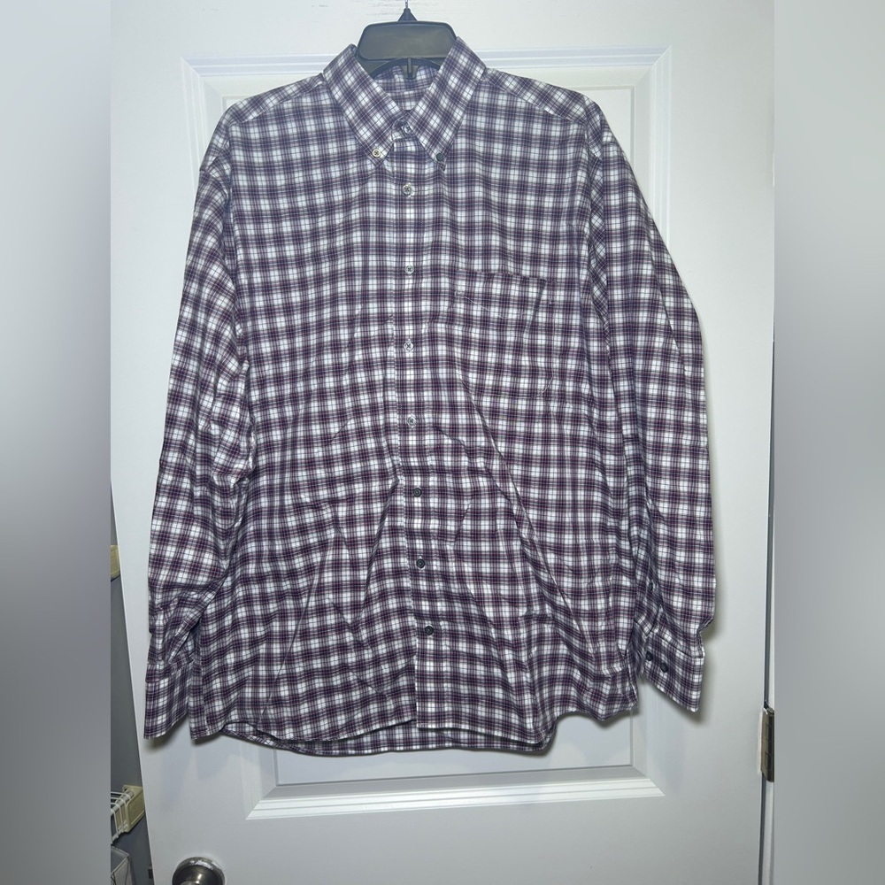 Jos. A. Bank Men's Plaid Shirt - blue, red and White